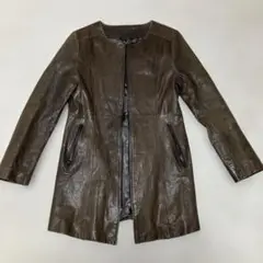 レディース レザージャケット ブラウン　L