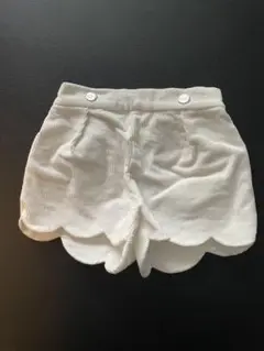 jacadi ホワイトスカラップヘムパンツ 18M