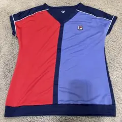 FILA メッシュ Tシャツ Mサイズ レッド ブルー
