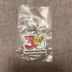 ポケモン30周年　メタルチャームマスコット　ピカチュウ　めじるしアクセサリー
