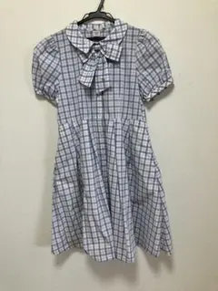 mezzo piano チェック柄 半袖ワンピース