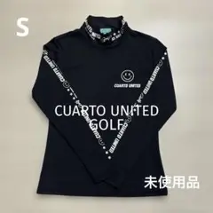 未使用品 クアルトユナイテッド レディース ゴルフ モックネック シャツ 黒 S