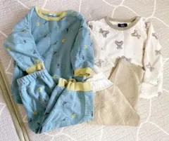 2点セット　パジャマ　バースデイ　95 ムーミン　ポロベア　くま　キルティング