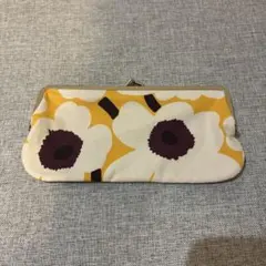 Marimekko ウニッコ がま口 ポーチ イエローのサムネイル