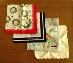 ブランドハンカチ等４枚セット(HANAE MORIほか)