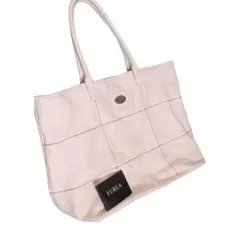 FURLA 　フルラ 　トートバッグ ホワイト　レザー　レディースのサムネイル