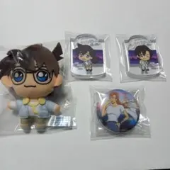 名探偵コナン　セガラッキーくじ　ぬいぐるみマスコット　缶バッジ　アクリルブロック