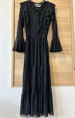 axes femmeアクシーズファム ブラックマキシドレス オケージョンドレス