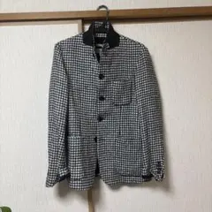 ハウンドトゥースパターン テーラードジャケット Mサイズ