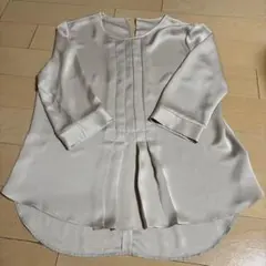 インディヴィ 五分袖 タックブラウス