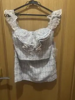 ROBE de FLEURS ツイード×ビジュートップス S 新品タグ付き