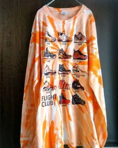 FLIGHT CLUB NIKE スニーカー柄タイダイ ロンT L~2XL