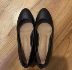 黒い3cm低ヒールパンプス/ サイズ24