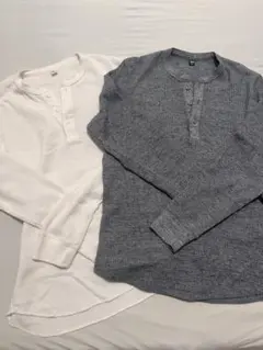 UNIQLO まとめ売り長袖2枚セット S、M ワッフルヘンリーネックT