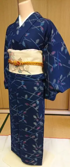 正絹夏帯 夏紬名古屋帯 洗練されたお色合い 光琳波 波頭 千鳥 小舟