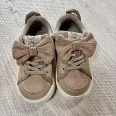 イフミー　IFME CALIN リボン　ベージュ　スニーカー　16.5