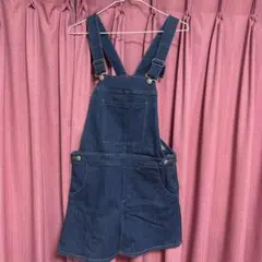 LOWRYSFARM ジャンパースカート デニム ミニスカートMサイズ