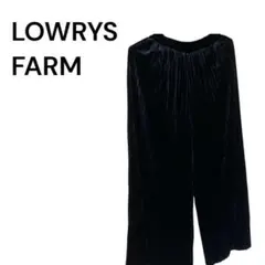 LOWRYS FARM ウエストゴム ベロアプリーツワイドパンツ Ｆ