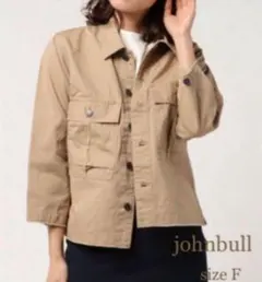johnbullミリタリーシャツジャケットFジョンブル定価16500円レディース