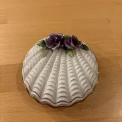 陶器製 小物入れ 花のモチーフ