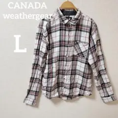 ❤️CANADA weathergear 【L】 チェック柄 長袖 シャツ