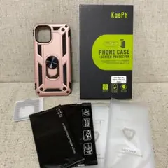 case+glass iPhone12 Pro ローズ ハードケース ピンク