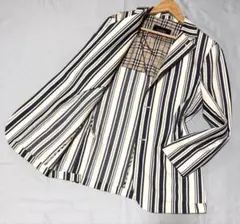 バーバリーブラックレーベル　ジャケット　オフホワイト　ストライプ　Sサイズ