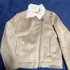 ムートン風ベージュジャケット