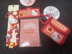 キティ ミニクリアポーチ ミニコインケース ラバーコード3点セット