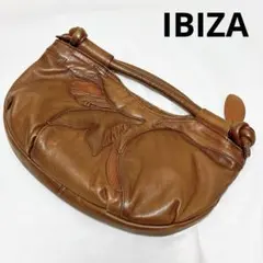 IBIZA イビサ レザー ハンドバッグ ブラウン