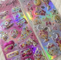 シャカシャカシール ぷくぷく 4枚セット カプセルシール 3D立体 ぷっくり