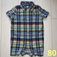 Ralph Laurenラルフローレン チェック柄ロンパース　男の子　80