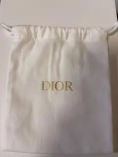Dior ホワイト 巾着ポーチ
