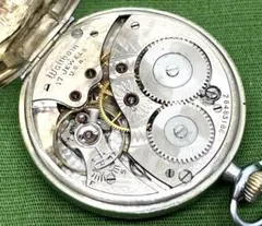 ♦ウォルサム社 銀製鉄道懐中時計 1800年代末頃 アメリカ国内製造 骨董品 ウォルサム 米国 懐中時計 アンティーク 鉄道時計 銀無垢 18