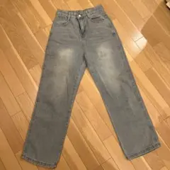 デニムパンツレディース　ワイドストレート