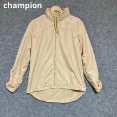 champion 軽量ベージュフルジップマウンテンパーカー