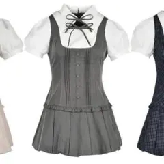 evelyn リリーエミュリー ダブルリボンバルーンプリーツOP