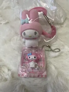 マイメロディ カラビナマスコットチャーム　パッケージミニチュアコレクション