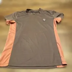 FILA テニス Tシャツ Sサイズ ブラウン/オレンジ