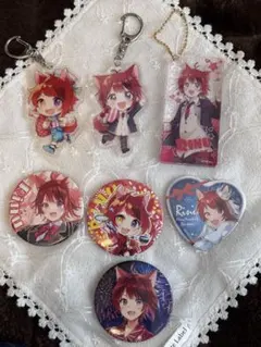 すとぷり 莉犬くん　7点セット キーホルダー・缶バッジ