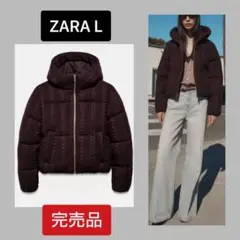 ●ZARA●ザラ●フーデッドケーブルニットアノラック●L●