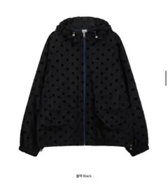 OHESHIOオヘシオdot frill hooded windbreaker