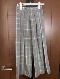 ZARA グレー系チェック ワイドパンツ サイズ140