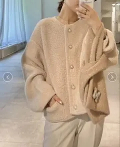 【Hime様専用】Mila owen パイル編みショート丈金釦ニットジャケット