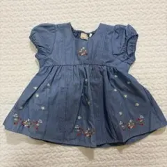 プティマイン　いちご　刺繍　パフチュニック