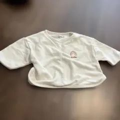 名前　虹　刺繍　koto トレーナー　80センチ　オフホワイト