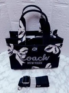 COACH　カーゴトート26　リボンプリント 2way　CY842 COACH カーゴトート26 リボンプリント 2way CY842 - メルカリ