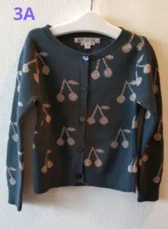 Bonpoint ニットカーディガン 3A モスグリーン