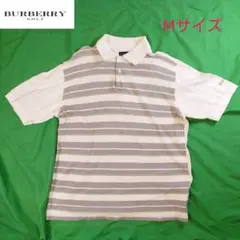 【古着美品】バーバリーゴルフ ポロシャツ M ボーダー L相当のサムネイル