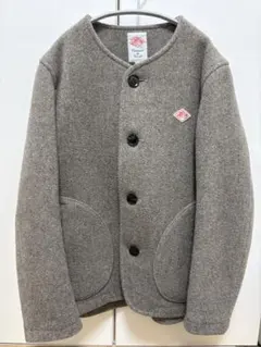 DANTON ダントン ウール モッサ ノーカラー ジャケット